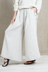 RUSTIC linen Mia Linen Pants Chambray Oat- MIA651